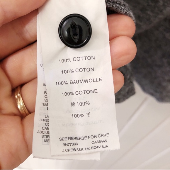 J. Crew Blue/Grey Duo Tone Henley Long Sleeve - Picture 4 of 5